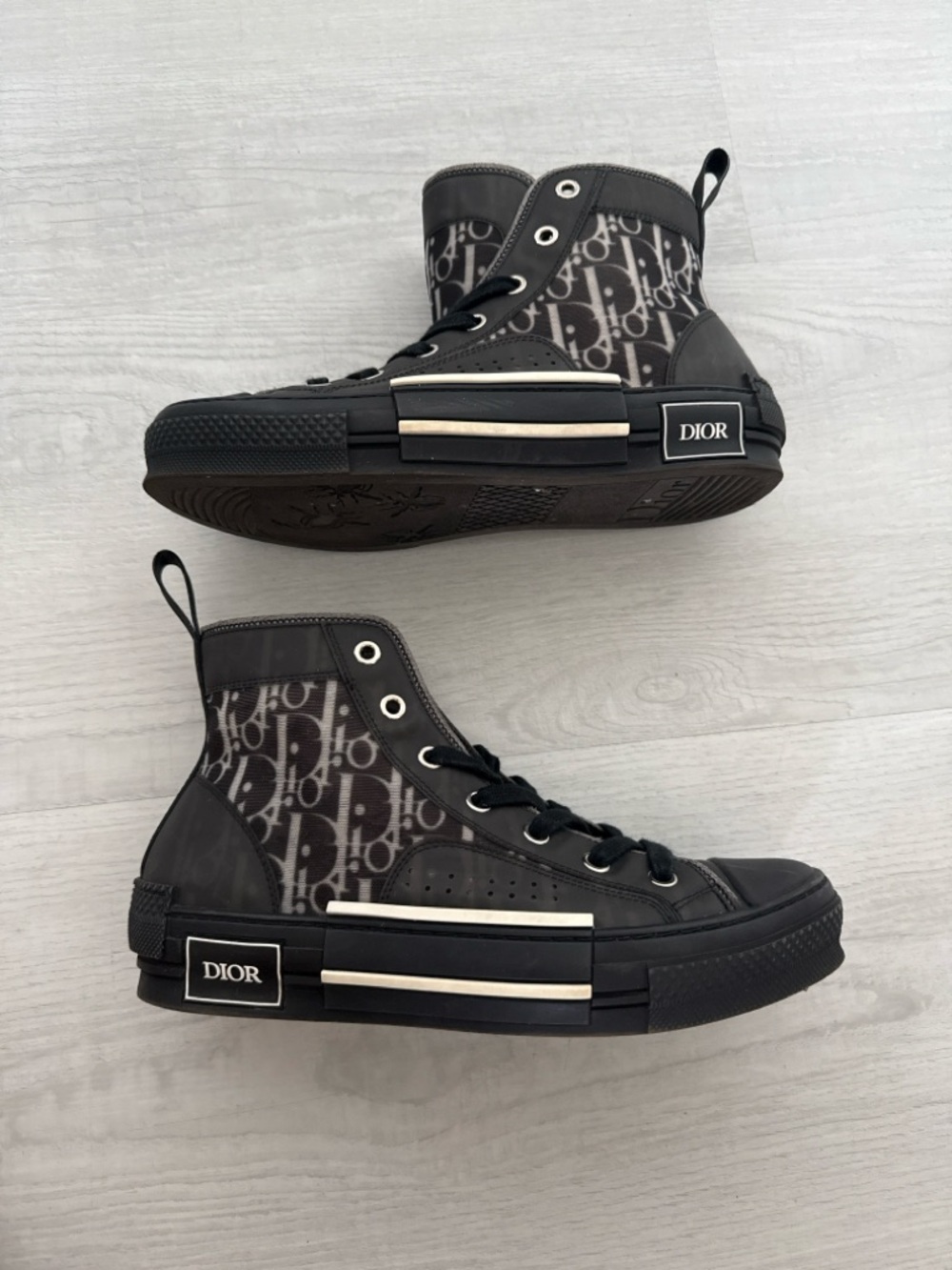 B23 League High-Top Sneaker Black Dior Oblique Canvas - Picture 2 of 7